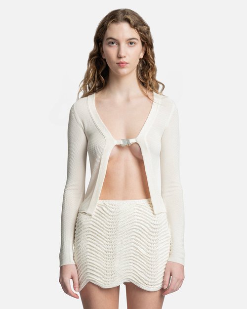1017 ALYX 9SM Buckle Cardigan - White - AAWKN0193YA01-WTH0001WHITE
