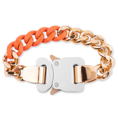 1017 ALYX 9SM Colored Links Buckle Bracelet - Gold Shiny/Orange - AAUJW0079OT02-MTY0001