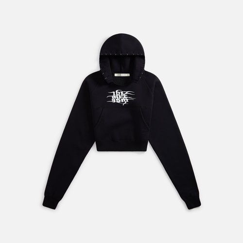 1017 ALYX 9SM Piercing Crop Hoodie - Black - WSW0209FA02