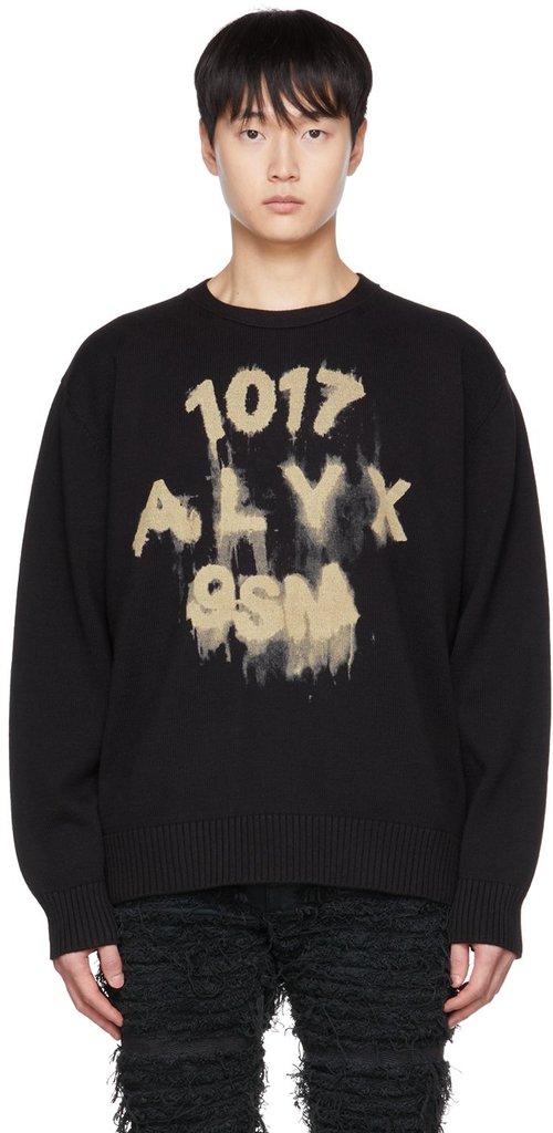 1017 ALYX 9SM Print Sweater - Black - AA-M-KN-0122-Y-A03.F22