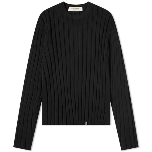 1017 ALYX 9SM Wide Rib Crew Knit - Black - AAMKN0111YA01-BLK0001