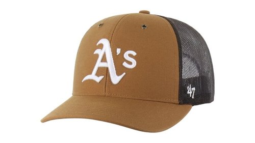 47 Brand x Carhartt MLB Athletics Baseball Trucker Cap - Brown - BX-CRHTK118DUP-BW