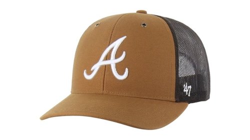 47 Brand x Carhartt MLB Atlanta Braves Trucker Cap - Brown - BX-CRHTK103DUP-BW