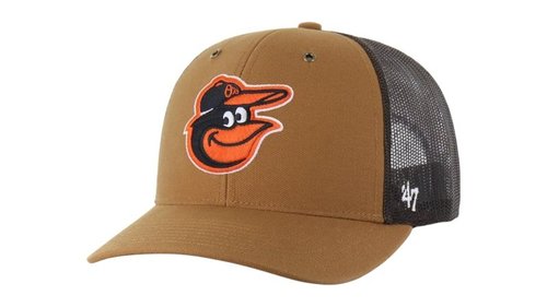 47 Brand x Carhartt MLB Baltimore Orioles Trucker Cap - Brown - BX-CRHTK104DUP-BW
