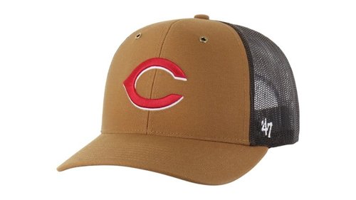 47 Brand x Carhartt MLB Cincinnati Reds Trucker Cap - Brown - BX-CRHTK108DUP-BW
