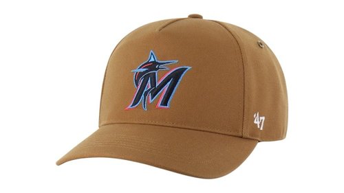 47 Brand x Carhartt MLB Miami Marlins Hitch Cap - Brown - BX-CRHHT128DUP-BW