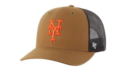 47 Brand x Carhartt MLB New York Mets Trucker Cap - Brown - BX-CRHTK116DUP-BW