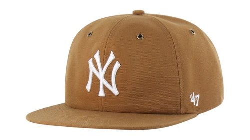 47 Brand x Carhartt MLB New York Yankees Captain Rl Relaxed Fit Cap - Brown - BX-CRHRL117DUP-BW