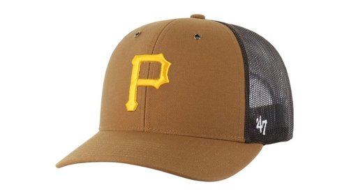 47 Brand x Carhartt MLB Pittsburgh Pirates Trucker Cap - Brown - BX-CRHTK120DUP-BW