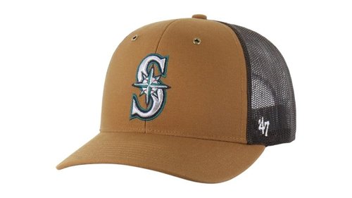 47 Brand x Carhartt MLB Seattle Mariners Trucker Cap - Brown - BX-CRHTK124DUP-BW