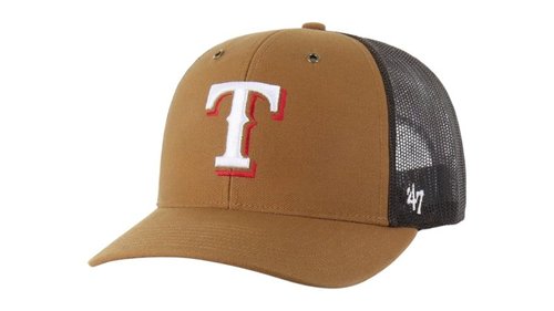 47 Brand x Carhartt MLB Texas Rangers Trucker Cap - Brown - BX-CRHTK125DUP-BW
