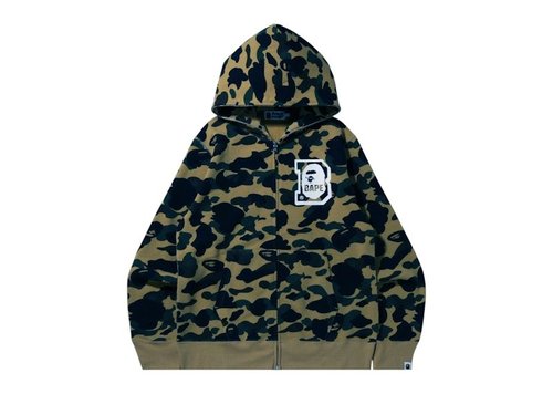 A Bathing Ape 1st Camo A Bathing Ape Full Zip Hoodie - Green - 1I80115009GRN
