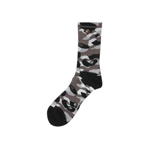 A Bathing Ape 1st Camo Ape Head One Point Socks - Gray - 1L30-184-005