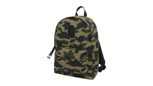 A Bathing Ape 1st Camo Ape Head Patch Travel Backpack - Green - 1L70-189-002