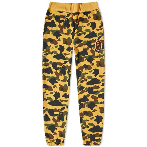A Bathing Ape 1st Camo Ape Head Patched Sweat Pant - Yellow - 001PTI801024M-YLW