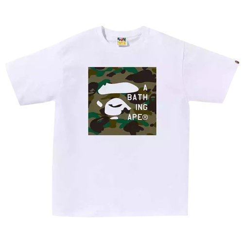 A Bathing Ape 1st Camo Bape Face Tag Logo Tee white - White - 1K30110012WHT