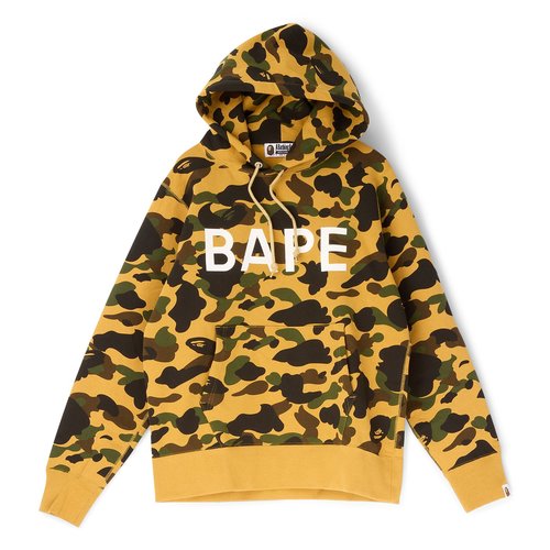 A Bathing Ape 1ST Camo Bape Pullover Hoodie - 001PPL801007MYEL