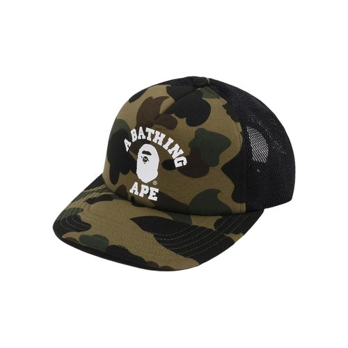 A Bathing Ape 1st Camo College Mesh Cap - Orange - 1L80-180-001