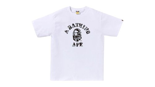 A Bathing Ape 1st Camo College Tee - Black/Yellow - 1L30-110-012