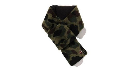 A Bathing Ape 1st Camo Fleece Scarf - Green - 1L80-182-025