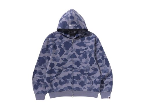 A Bathing Ape 1st Camo Heavy Wash Cropped Fit Zip Hoodie | Size XXL - Black - 1L30-115-308