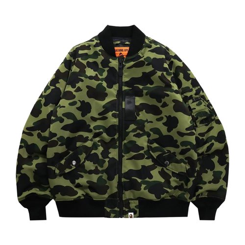 A Bathing Ape 1st Camo Nylon Twill MA-1 Jacket - Green - 1H80-140-015