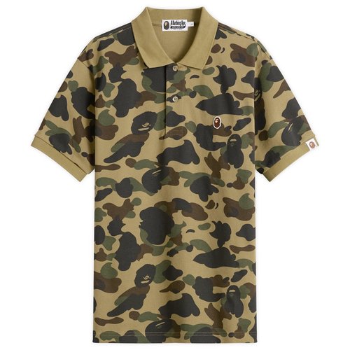 A Bathing Ape 1st Camo One Point Polo - Green - 001POM301302M-GRN