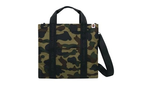 A Bathing Ape 1st Camo Sliding Travel Tote Bag - Green - 1L70-189-003