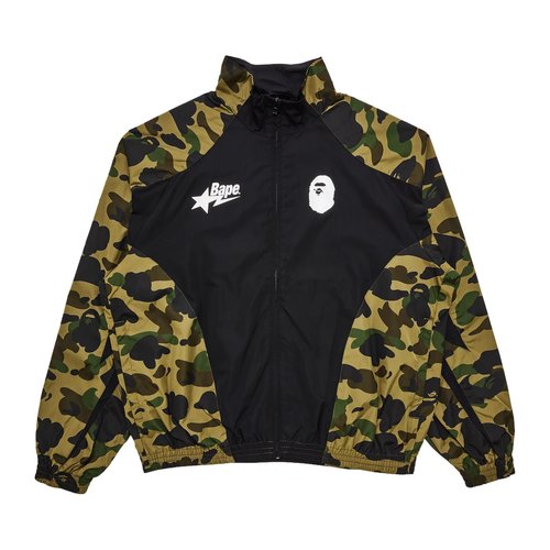 A Bathing Ape 1st Camo Stand Collar Track Jacket - 1M30140312GREEN