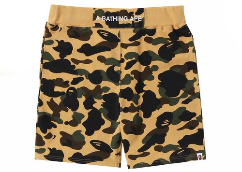 A Bathing Ape 1st Camo Sweat Shorts SS23 - Yellow