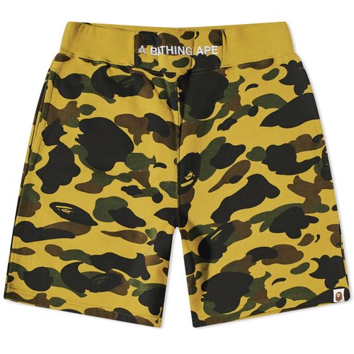 A Bathing Ape 1st Camo Sweat Shorts - Yellow - 001SPI801008M-YLW
