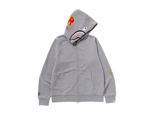 A Bathing Ape 2nd Shark Full Zip Hoodie - Grey