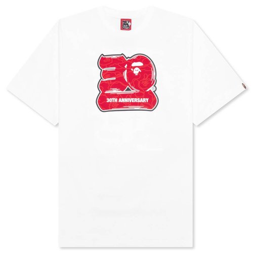 A Bathing Ape 30 Th Anniversary Tee 2 'White/Red' 001TEJ701002FWHB
