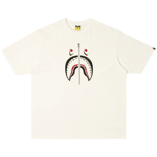 A Bathing Ape 3D Shark Relaxed Fit Tee - White - 1K80-110-350