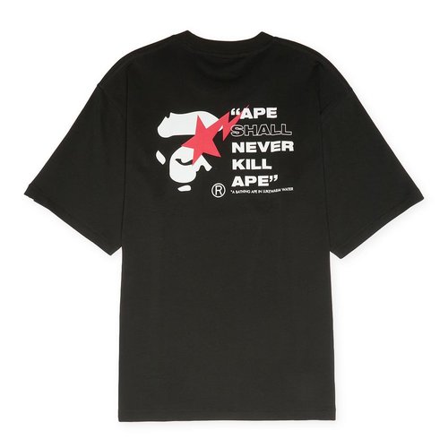 A Bathing Ape A Bathing Ape BAPE STA Face Relaxed Fit Tee M T-Shirts Herren schwarz Größe L - 001TEL801321MBLK_1
