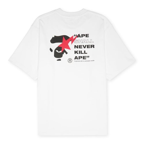 A Bathing Ape A Bathing Ape BAPE STA Face Relaxed Fit Tee M T-Shirts Herren weiß Größe L - 001TEL801321MWHT_1
