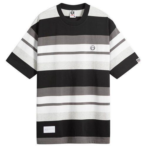 A Bathing Ape AAPE Blod Stripe Crew Neck T-Shirt - Black - AAPTEM1420XXMBKA