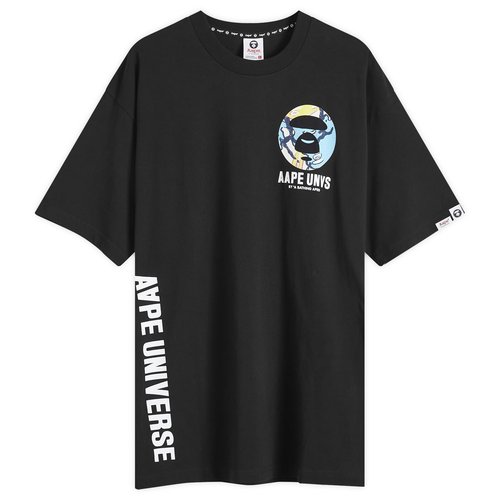 A Bathing Ape AAPE Graffiti Back Stamp T-Shirt - Black - AAPTEM1455XXMBKX
