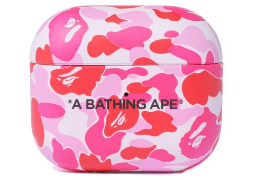 A Bathing Ape ABC Camo Airpods Case SS22 - Pink