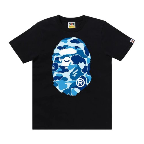 A Bathing Ape ABC Camo Big Ape Head Tee - White/Blue - 1L80-110-006