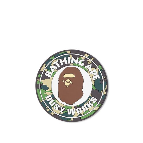 A Bathing Ape Abc Camo Busy Works Rubber Coaster - Green - 001KAJ801006M-GRN