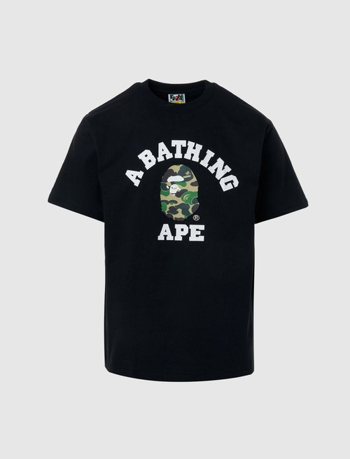 A Bathing Ape Abc Camo College Tee - 001TEJ801008M-BKXGR | Solesense