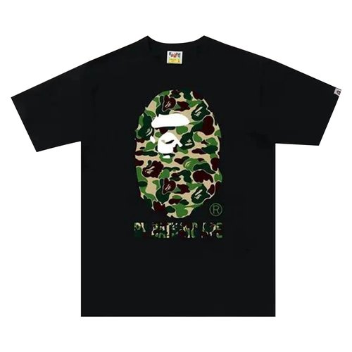 A Bathing Ape ABC Camo College Tee - Black/Green - 1L80-110-005