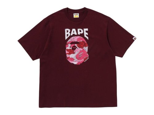 A Bathing Ape ABC Camo Hand Draw Ape Head Relaxed Fit Tee Shirt - Charcoal - 1L30-110-340