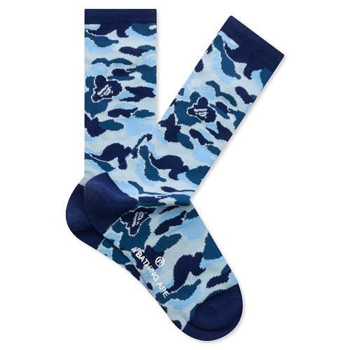 A Bathing Ape Abc Camo Jacquard Socks - Blue - 001SOK701001M-BLU