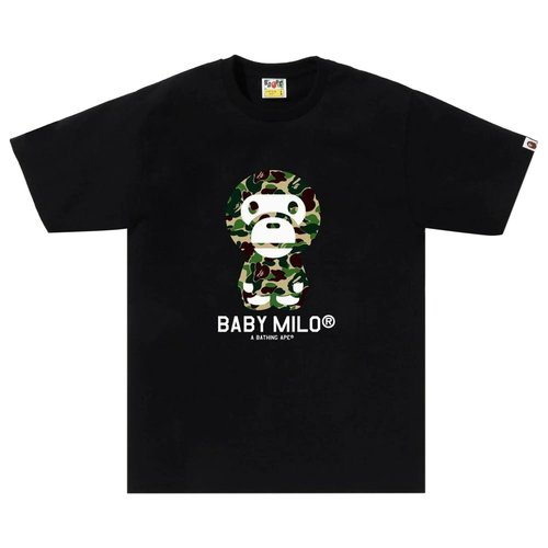 A Bathing Ape ABC Camo Milo Tee - Black/Green - 2K80-110-003