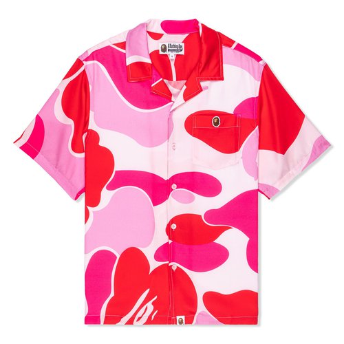 A Bathing Ape ABC Camo Open Collar Shirt 'Pink' - 001SRJ201002IPNK