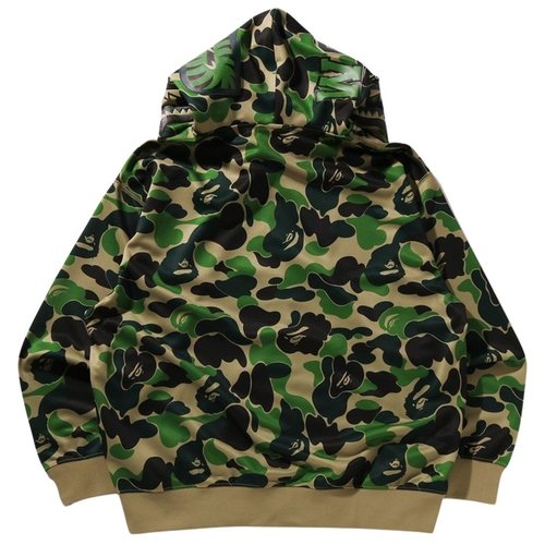A Bathing Ape ABC Camo Rayon Relaxed Fit Shark Full Zip Hoodie green - Green - 1L30115305GRN