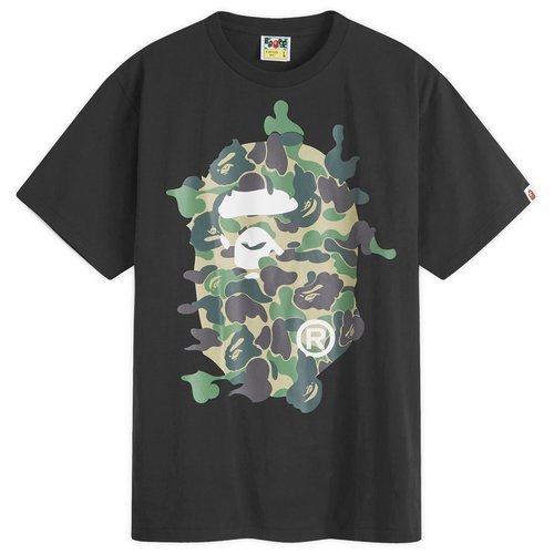 A Bathing Ape ABC Camo Rebuild Big Ape Head T-Shirt - Black/Green - 001TEK301040M-BKG