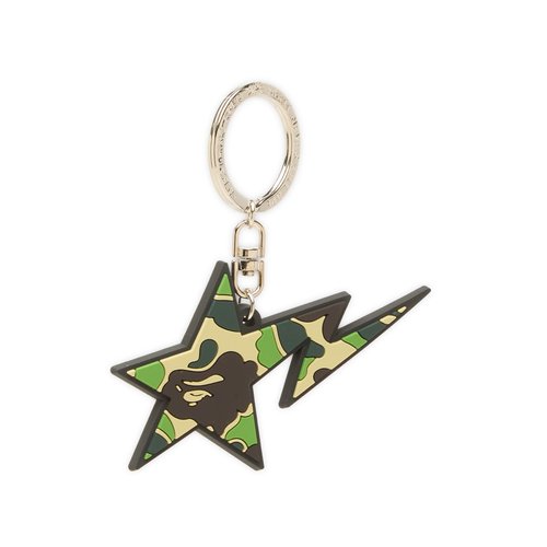 A Bathing Ape ABC Camo Sta Rubber Keychain - Green - 001GDL701028FGRN00F